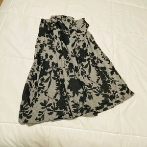 Elegant Black Floral Skirt